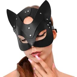 Маска Кішечки Art of Sex - Cat Mask, Чорний - мініатюра 2