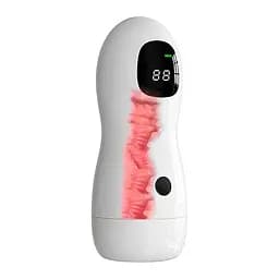 Автоматичний мастурбатор вагіна Sex Robot з дисплеєм USB type-C білий - мініатюра 2