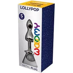 Металева анальна пробка Wooomy Lollypop Double Ball Metal Plug S - мініатюра 3