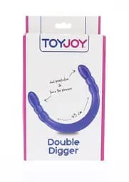 Двосторонній фалоімітатор ToyJoy Double Digger 45 см фіолетовий - мініатюра 3