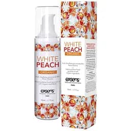 Массажное масло Exsens Organic White Peach разогревающее, без сахара, без парабенов, съедобное 50 мл