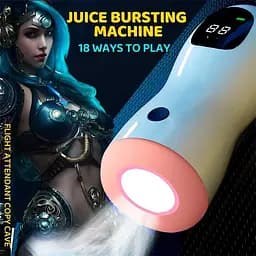 Автоматичний мастурбатор вагіна Sex Robot з дисплеєм USB type-C білий - мініатюра 4
