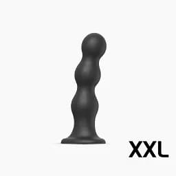 Насадка для страпону Strap-On-Me Dildo Plug Balls Black XXL - мініатюра 2