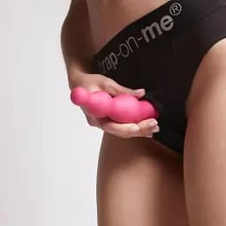 Насадка для страпону Strap-On-Me Dildo Plug Beads Framboise Metallic XL - мініатюра 6