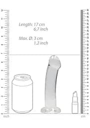 Фалоімітатор RealRock Crystal Clear 6.7" 17 см (прозорий) - мініатюра 8