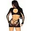 Безшовна міні-сукня Leg Avenue Long sleeve cut out mini dress One size Black - мініатюра 2