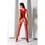 Бодістокінг з плетінням на грудях Passion BS099 One Size, Red, відкритий доступ, імітація підв’язок - мініатюра 9