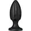 Анальний плаг із каналами для змащення Doc Johnson Platinum Premium silicone - The Rocket - Black - мініатюра 1