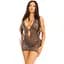 Сукня Leg Avenue Lurex RhinestOne Keyhole Halter Dress One Size Black/Silver - мініатюра 5