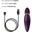 Вібратор 2в1 з язичком Zalo - Hero Twilight Purple, кристал Swarovski - мініатюра 6