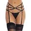 Пояс для панчіх Leg Avenue RhinestOne garterbelt Black One Size - мініатюра 1