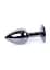 Металева анальна пробка з кристалом Boss Jewellery Dark Silver PLUG Clear 7 см (прозорий) - мініатюра 6