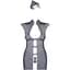 Еротичний костюм стюардеси Obsessive Stewardess 3 pcs costume grey S/M, сірий - мініатюра 5