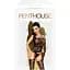Бодістокінг Penthouse Magical Mistress S/L Black, відкритий доступ, квітковий декор, імітація панчіх - мініатюра 3