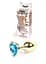 Анальная пробка Jewellery Gold Heart PLUG Light Blue Boss Series 64-00040 98243 - миниатюра 1