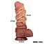 Фалоімітатор Dual-Layered Silicone Nature Cock 10.5'' 27 см коричневий - мініатюра 4