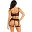 Комплект Leg Avenue Top and garter harness Black One Size - мініатюра 3