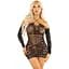 Сукня Leg Avenue Seamless Off The Shoulder Mini Dress One Size, Black - мініатюра 1