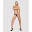 Мереживні танги з доступом Obsessive 828-THC-1 crotchless Thong S/M, чорні - мініатюра 3