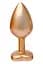 Анальна пробка Gleaming Love Pearl Gold Plug M 8.3 см (золотий) - мініатюра 2