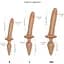 Анальная пробка с дилдо 2 в 1 Strap-On-Me Switch Plug-In Realistic Dildo Caramel S диаметр 3.3/2.9 см - миниатюра 4