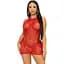 Мини-платье Leg Avenue Rhinestone halter mini dress Red One size - миниатюра 1