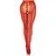 Панчохи Leg Avenue Crotchless Net Tights With Heart Backseam Red One Size - мініатюра 3