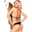 Боді з високим коміром та глибоким декольте Penthouse - Perfect Lover Black S/M - мініатюра 2
