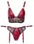 Комплект Cottelli Collection Bra Set Bondage M червоний - мініатюра 4