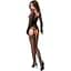 Бодістокінг Passion BS055 Black, комбінезон, імітація панчох і пояса, довгий рукав, закрите плече - мініатюра 4
