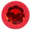 Анальная пробка с кристаллом Colorful Joy Jewel Red Plug Small 7.2 см (красный) - миниатюра 6