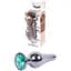 Анальна пробка Boys Of Toys Jewellery Dark Silver Butt Plug M-Green - мініатюра 1