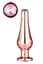 Анальна пробка Gleaming Love Gold Pleasure Plug M 11 см (рожевий) - мініатюра 3