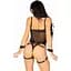 Комплект атласних ременів для бондажу Leg Avenue Satin elastic harness Set, One Size, Black - мініатюра 4
