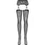 Панчохи-стокінги з рослинним малюнком Obsessive Garter stockings S206 Black S/M/L чорні - мініатюра 5