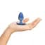 Анальная пробка Ouch! Smooth Anal Plug Metallic M 7.9 см (синий) - миниатюра 5