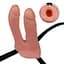 Страпон для подвійного проникнення LoveToy Unisex Hollow Double Penetrator 18 см тілесний - мініатюра 3