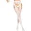 Ажурні колготки із сердечками Leg Avenue Heart White, One Size, імітація панчіх - мініатюра 5