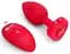 Анальна пробка з вібрацією та панеллю управління B-Vibe Vibrating Heart Plug M/L Red - мініатюра 1