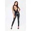Комбінезон Noir Handmade F298 Libido Deep-V catsuit With collar and pearl chain - S - мініатюра 3