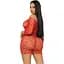 Мини-платье Leg Avenue Heart net mini dress Red One size - миниатюра 2