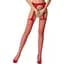 Сітчасті панчохи-стокінги Passion S011 One Size, Red - мініатюра 1