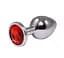 Анальна пробка Fantasy Silver Butt Plug Diamond M 8 см (червоний) - мініатюра 5