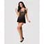 Еротичний мереживний комплект із сіточкою Obsessive 838-BAB-1 Babydoll & Thong Black L/XL, чорний - мініатюра 3