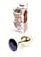 Металева анальна пробка з кристалом Boss Jewellery Gold Plug 7 см (чорний) - мініатюра 2