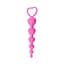 Силіконове анальне фігурне намисто HeartBeads 14,5 см діаметр 1,5 / 1,9 / 2,3 / 2,7 / 3,1 см рожеве - мініатюра 1
