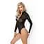 Боді Noir Handmade F287 Leopard fLock Bodysuit With long sleeves - M - мініатюра 2