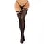 Панчохи Leg Avenue Thigh highs With garter top Black One Size - мініатюра 1