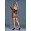 Бодістокінг Caprice Lingerie Model 07 One Size Black, топ, велосипедки, сітка зі стразами - мініатюра 2