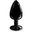 Металева анальна пробка з кристалом Dorcel Diamond Plug Black L - мініатюра 1